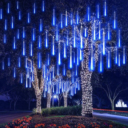 luces navideñas de meteoritos