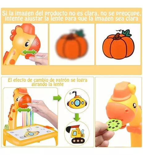 PROYECTOR DE DIBUJOS CON PIZARRA PARA NIÑOS