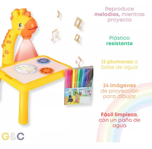 PROYECTOR DE DIBUJOS CON PIZARRA PARA NIÑOS